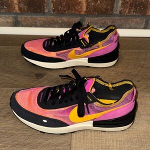 Vibrant Pink and Yellow Nike Sneakers
